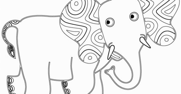 Tinga Tinga Coloring Pages Tinga Tinga Tales Black and White Picture Of Elephant