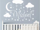Tinkerbell Wall Mural Uk Personalized Name Wall Decal Clouds Moon Stars Wall Sticker Babys Bedroom Decor Customized Name Vinyl Nursery Wall Mural the Wall Stickers Tinkerbell