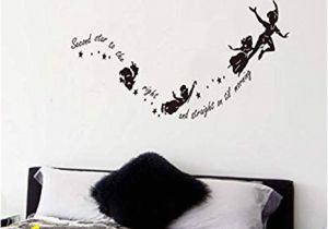 Tinkerbell Wall Mural Uk Tinkerbell Second Star to the Right Peter Pan Wall Decal