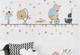 Toddler Room Wall Murals Wall Stickers for Kids Elephant Circus Animal Cartoon Wall