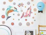 Tonal Circles Wall Mural Shop Chezmax Diy Dolphin Waterproof Wall Sticker Removable