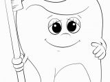 Tooth and toothbrush Coloring Pages Cartoon tooth and toothbrush Coloring Page
