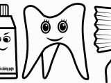 Tooth and toothbrush Coloring Pages Luxury toothbrush and toothpaste Coloring Page Unknown