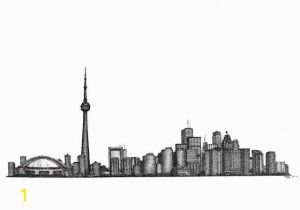 Toronto Skyline Wall Mural toronto Skyline
