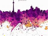 Toronto Skyline Wall Mural toronto Watercolor Skyline