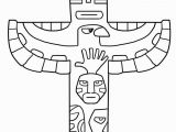 Totem Pole Faces Coloring Pages Free Printable totem Pole Coloring Pages for Kids