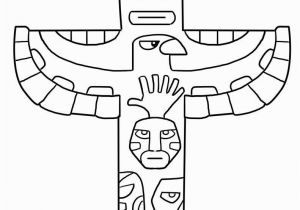 Totem Pole Faces Coloring Pages Free Printable totem Pole Coloring Pages for Kids