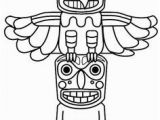 Totem Pole Faces Coloring Pages Native north American Indians Printable Coloring Pages