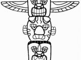 Totem Pole Faces Coloring Pages Printable totem Pole Coloring Pages for Kids