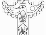 Totem Pole Faces Coloring Pages Printable totem Pole Coloring Pages for Kids