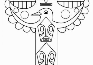 Totem Pole Faces Coloring Pages Printable totem Pole Coloring Pages for Kids