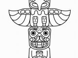 Totem Pole Faces Coloring Pages totem Pole Coloring Pages Free Printable totem Pole Coloring Pages