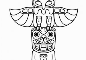 Totem Pole Faces Coloring Pages totem Pole Coloring Pages Free Printable totem Pole Coloring Pages