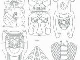 Totem Pole Faces Coloring Pages totem Pole Faces Coloring Pages Best Funny Faces Coloring Pages