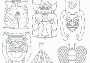 Totem Pole Faces Coloring Pages totem Pole Faces Coloring Pages Best Funny Faces Coloring Pages