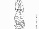 Totem Pole Faces Coloring Pages totem Pole Symbols Coloring Pages Pohjois Amerikka