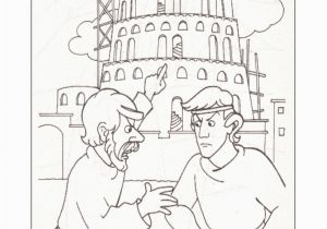 Tower Of Babel Coloring Page Preschool tower Babel Coloring Pages In 2020 with Images