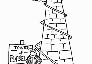 Tower Of Babel Coloring Page Preschool tower Babel Drawing at Getdrawings