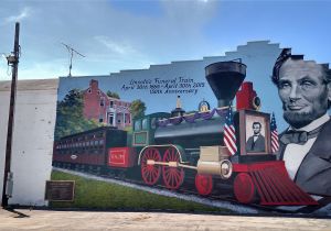 Train Murals for Walls Lincoln Funeral Train Cambridge City Indiana Murals