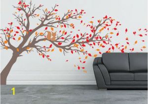 Transfer Paper for Wall Murals Tree with Leaves Blowing Off Vinyl Wall Decal 80 High by