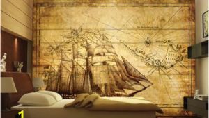 Treasure Map Wall Mural 3d Wall Mural Map Pirate Ship Treasure Map by Daculjashop On