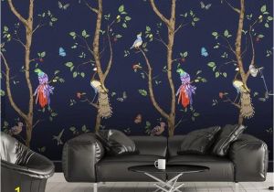 Tree for Wall Mural 3d Cartoons Tree Parrot Wallpaper Removable Self Adhesive
