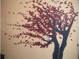 Tree Mural Wall Art Burgundy and Navy Tree Mural In 2019