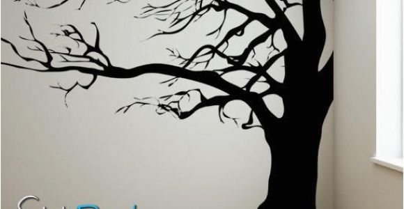 Tree Mural Wall Stickers Vinyl Wall Decal Sticker Spooky Tree Ac122 In 2019