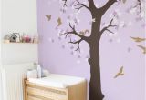 Tree Murals for Baby Nursery Baby Nursery Tree Vinyl Wall Decal with Birds and Squirrels Kids