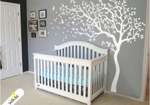 Tree Murals for Baby Nursery White Tree Wall Decal Huge Tree Wall Decal Wall Mural Stickers