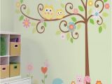 Tree Murals for Nursery Owl theme Nursery Colorful Kids Rooms Diy Pinterest