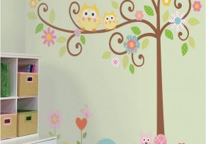 Tree Murals for Nursery Owl theme Nursery Colorful Kids Rooms Diy Pinterest