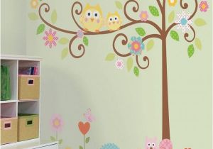 Tree Murals for Nursery Owl theme Nursery Colorful Kids Rooms Diy Pinterest