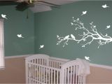 Tree Murals for Nursery W184 Tree Branch with 10 Birds Wall Decals Sticker Nursery Decor Art