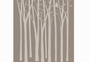 Tree Silhouette Wall Murals Birch Tree Silhouettes Paint by Number Wall Mural