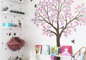 Tree Wall Mural for Nursery Nursery Tree Wall Sticker with Birds Wall Art Decoration for Kids