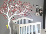 Tree Wall Mural for Nursery White Tree Wall Decal Huge Tree Wall Decal Wall Mural Stickers