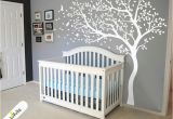 Tree Wall Mural for Nursery White Tree Wall Decal Huge Tree Wall Decal Wall Mural Stickers