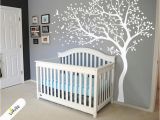 Tree Wall Mural for Nursery White Tree Wall Decal Huge Tree Wall Decal Wall Mural Stickers