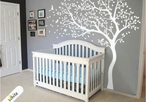 Tree Wall Mural for Nursery White Tree Wall Decal Huge Tree Wall Decal Wall Mural Stickers