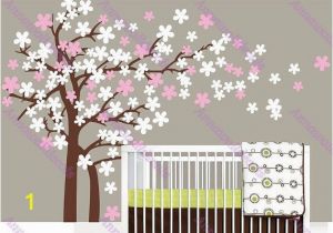 Tree Wall Mural Nursery Cherry Blossoms Tree Wall Decals Vinyl Wall Decal Wall