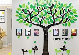 Tree Wall Mural with Picture Frames Family Tree Wall Decals 3d Diy Frame Acrylic Wall Stickers Mural for Living Room sofa Tv Art Wall Background Lovely Tree Green