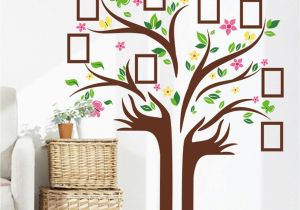 Tree Wall Mural with Picture Frames Us Family Tree butterfly Wall Sticker Picture Frame