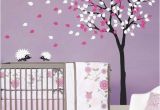 Tree Wall Murals for Nursery Baby Nursery Wall Decals Tree Wall Decal Tree Decal Hedgehog