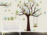 Tree Wall Murals for Nursery Paisley Owl Wall Decal Childrens Room Vinyl Nursery Tree Owl Tree