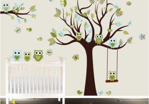Tree Wall Murals for Nursery Paisley Owl Wall Decal Childrens Room Vinyl Nursery Tree Owl Tree