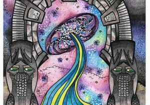 Trippy Coolest Coloring Page Woah Trippy and Beautiful Finished Portal Coloring From