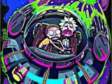 Trippy Wall Murals Download Rick Morty Neon Ufo Wallpaper by Z7v12 0d Free On Zedge