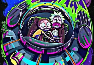 Trippy Wall Murals Download Rick Morty Neon Ufo Wallpaper by Z7v12 0d Free On Zedge