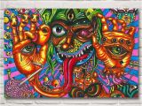 Trippy Wall Murals Kunstwerk Trippy Psychedelic Abstrakte Kunst Silk Poster